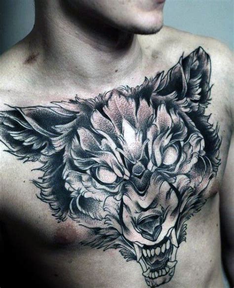 Wolf Tattoo Chest