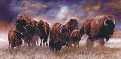 Buffalo Herd Painting