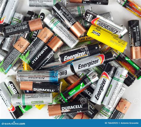 Different Types of Used Batteries Ready for Recycling Editorial Image - Image of industry ...