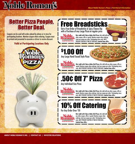 Noble Romans - Hometown Express 765-651-1000 | Pizza coupons, Free printable coupons, Printable ...