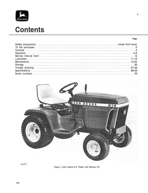 John Deere 110 and 112 Lawn and Garden Tractors Manual – Ag Manuals ...