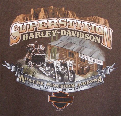 Superstition Harley Davidson T-shirt 2XL Apache Junction Arizona ...