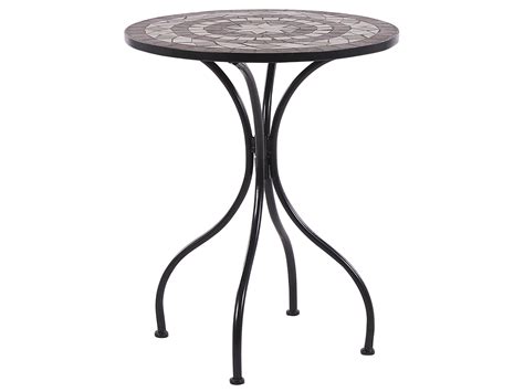 Table de jardin bistrot en métal noir ø 60 cm CARIATI