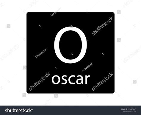 Nato Army Phonetic Alphabet Letter Oscar Stock Vector (Royalty Free ...