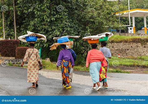 Group of Rwandan Women in Colorful Traditionals Clothes Wearing ...