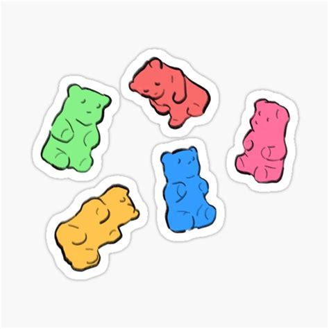 "Gummy Bears" Sticker for Sale by allidavi | Redbubble