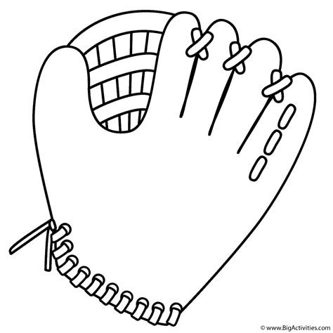 Baseball Glove Coloring Page