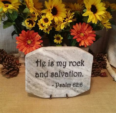 Medium Engraved Granite Stone Bible Quote | Engraved Rock