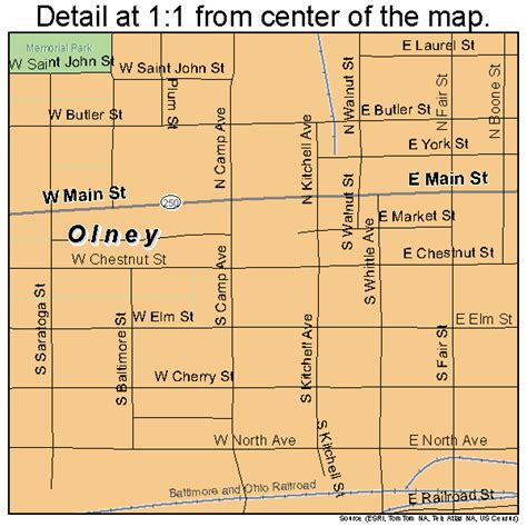 Olney Illinois Street Map 1755912