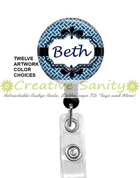 Items similar to Personalized Retractable ID Badge Holder, Personalized ...