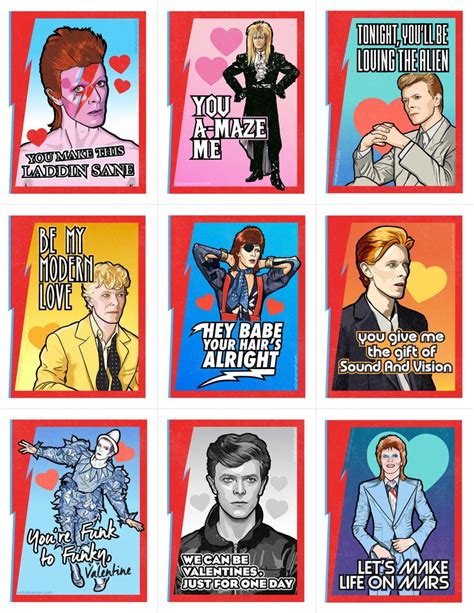 M.Lineham Art — Bowie Valentine's Day Card Pack (2017)