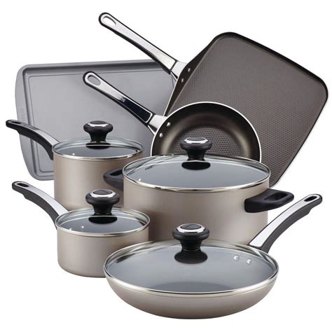 Farberware High Performance 17-Piece Chocolate Cookware Set with Lids ...