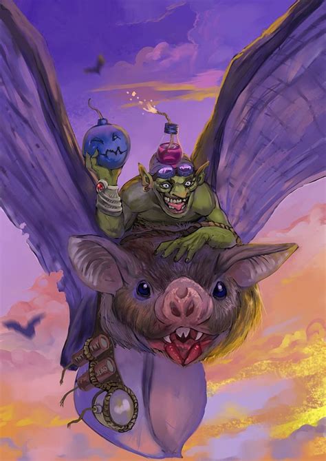 Goblin Bat-rider by Bomb-a-Jead | Goblin, Warcraft art, Goblin king