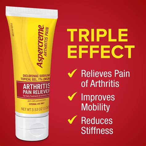 Aspercreme Arthritis Pain Relief Gel 100g, Prescription Strength Non ...