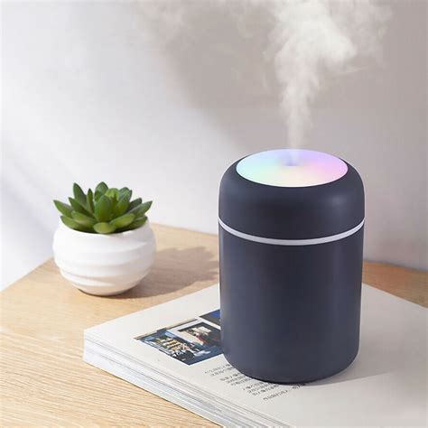 Mini Humidifier Bedroom Office Living Room Portable Low Noise Diffuser Atmosphere Light Mist ...