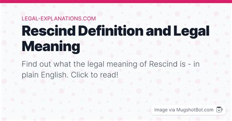 Rescind Definition - What Does Rescind Mean?