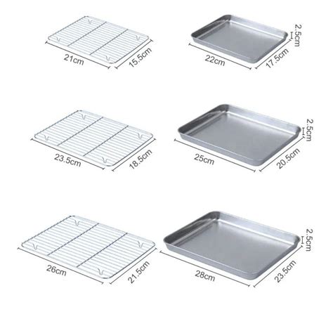 Removable Baking Pan Tray Stainless Steel BBQ Tray Multipurpose Wire ...