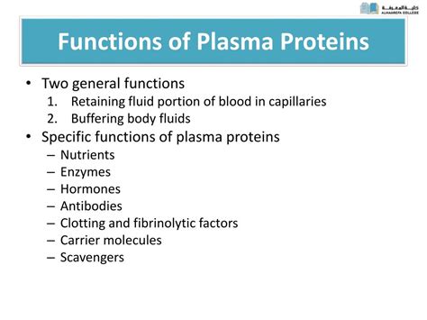 PPT - Plasma Protein PowerPoint Presentation, free download - ID:6875727