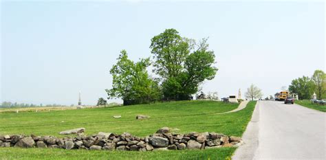 The Copse of Trees at Gettysburg, with photograph and map location