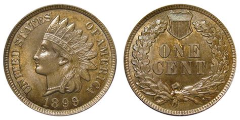 1899 Indian Head Penny Coin Value Prices, Photos & Info