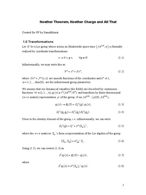 Noether theorem | Noether's Theorem | Field (Physics)