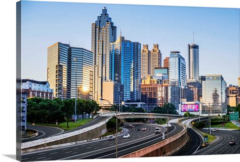 Atlanta, Georgia skyline in the morning Wall Art, Canvas Prints, Framed ...