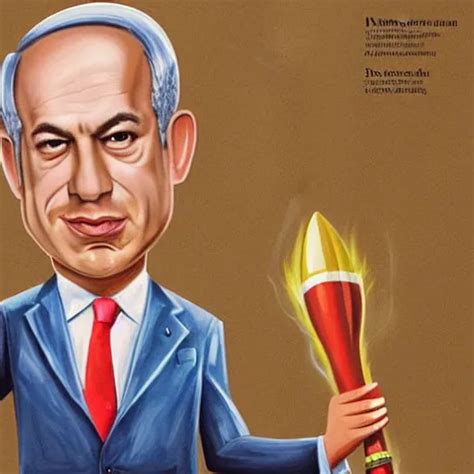 a realistic portrait of benjamin Netanyahu holding a | Stable Diffusion ...