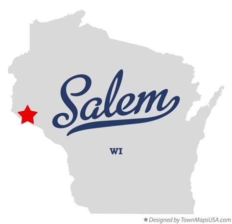 Map of Salem, Pierce County, WI, Wisconsin