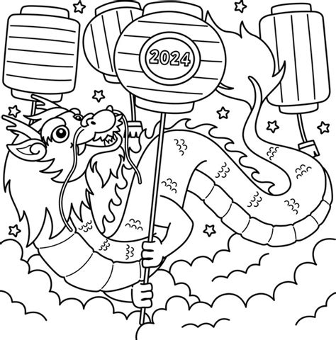 Chinese New Year 2024 Coloring Pages - Aleda Aundrea