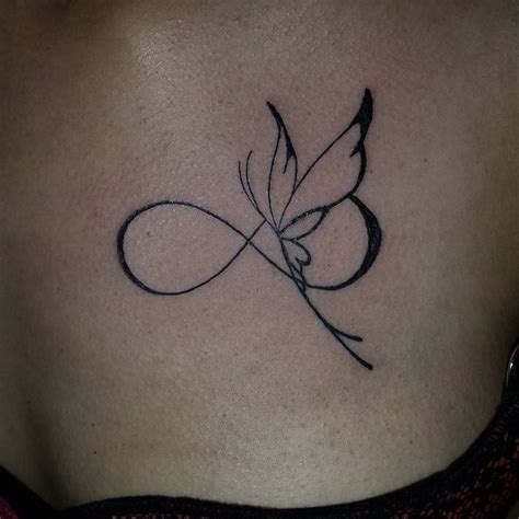 Butterfly And Infinity Tattoo Idea