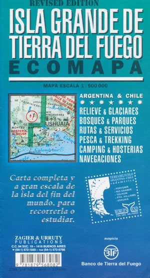 Isla Grande de Tierra del Fuego Map (Spanish Edition) - Maps, Books ...