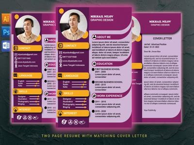 Resume + Cover Letter Template by Diyastudio on Dribbble