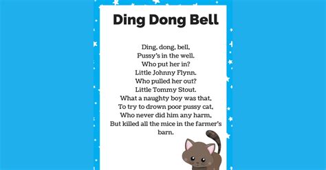 Ding Dong Bell Printable Lyrics, Origins, and Video