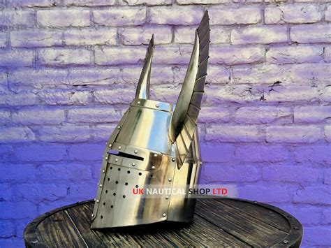 Fantasy Warrior Helmet SCA LARP Knight Helmet 20 Gauge Steel Medieval ...