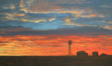 Sunset on the Plains Painting by Gene Foust - Fine Art America