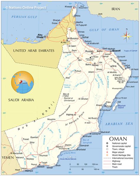 Political Map Of Oman - Nations Online Project