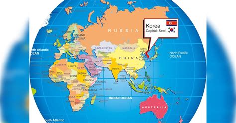 Where Is Korea On The World Map - Cheryl R Briggs