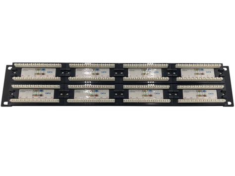 48 Port Cat6 2U Rackmount 110 RJ45 Patch Panel 568A 568B