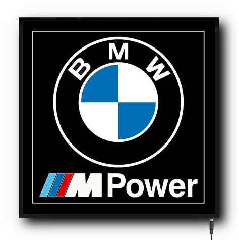 BMW M POWER LED WALL LIGHT UP SIGN LOGO GARAGE AUTOMOBILIA M3 M4 M5 M6 SPORT | eBay