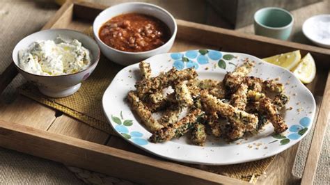 Courgette fritters with marinara sauce recipe - BBC Food