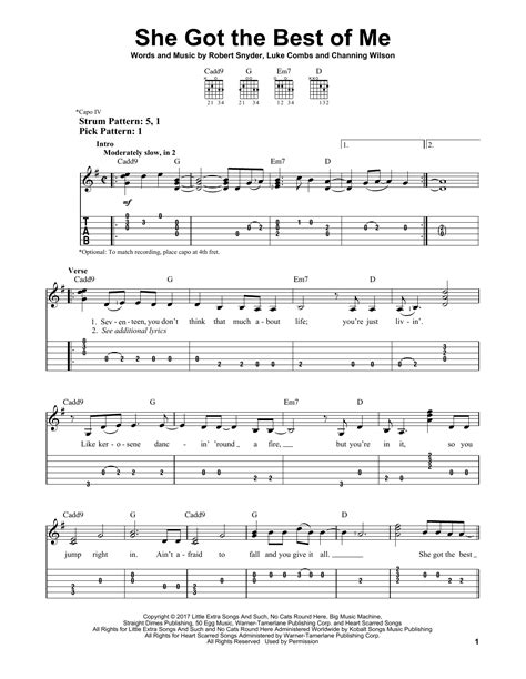 She Got The Best Of Me by Luke Combs - Easy Guitar Tab - Guitar Instructor