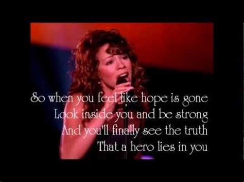 Mariah Carey - Hero (lyrics) - YouTube