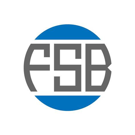 FSB letter logo design on white background. FSB creative initials circle logo concept. FSB ...