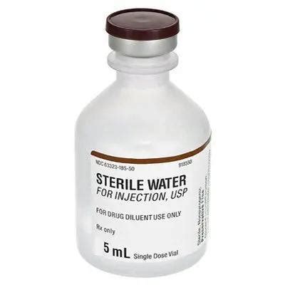 Sterile Water for Injection 5 ml, 25/Pack — Mountainside Medical Equipment