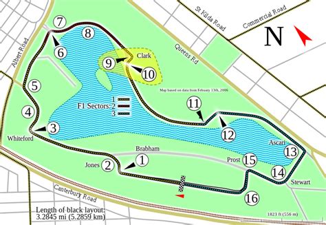 Melbourne Grand Prix Circuit, Track, Map, Event Address