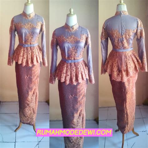 Kebaya Muslim Peplum Bawahan Rok Sepan