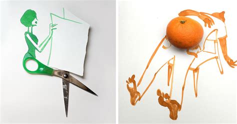 20 Creative Drawings Completed Using Everyday Objects By Christoph Niemann | Bored Panda