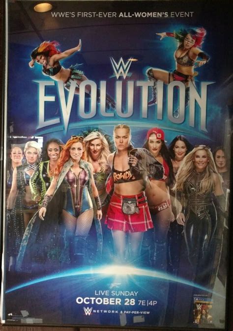 WWE Evolution 2018 PPV Promotional Poster, Ronda Rousey, Good Condition | Wwe events, Wwe, Wrestling