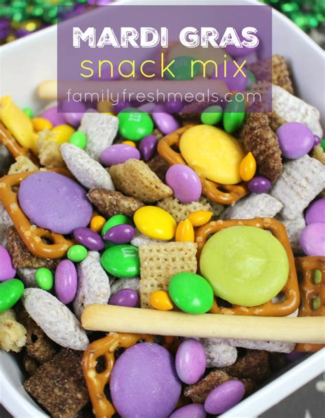 Mardi Gras Snack Mix - Family Fresh Meals