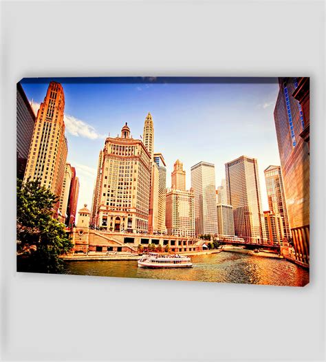 Chicago Skyline Canvas Art Chicago Downtown Canvas Wall Art - Etsy